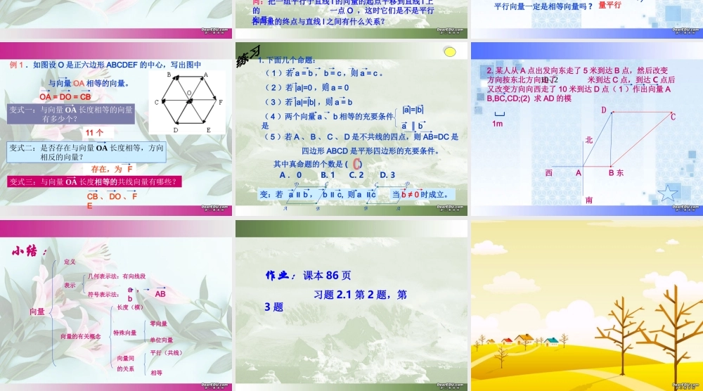 广东省高一数学第二章 向量的基本概念 必修4 课件