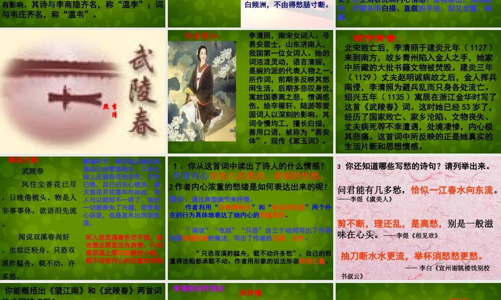 九年级语文上册 25 词五首课件 新人教版 课件