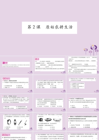 广西七年级历史上册 第1单元 史前时期 中国境内人类的活动 第2课 原始农耕生活课件 新人教版 课件