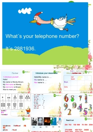 七年级英语上册 Unit1 telephone number课件 人教新目标 课件