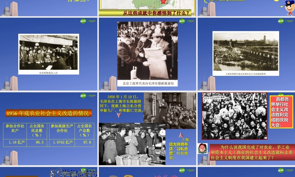 八年级历史下册 第4课(社会主义制度的确立)课件 北师大版 课件