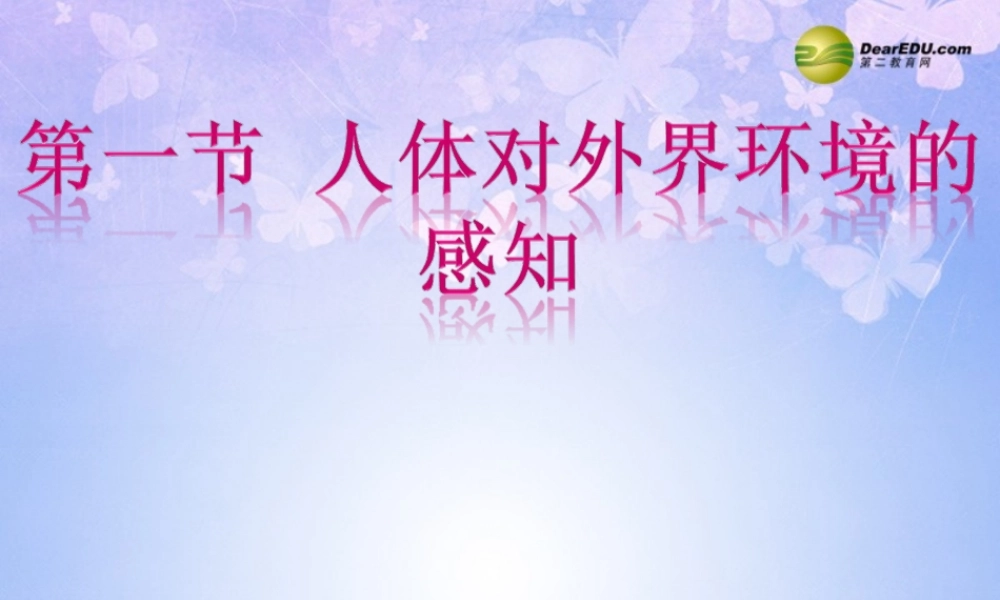 中学七年级生物下册课件：(人体对外界环境的感知) 鲁科版 课件