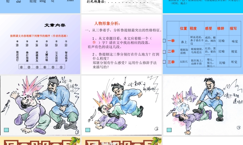 九年级语文鲁提辖拳打镇关西 课件