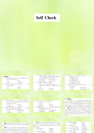 九年级英语全册 Unit 14 I remember meeting all of you in Grade 7 Self Check习题课件 (新版)人教新目标版 课件