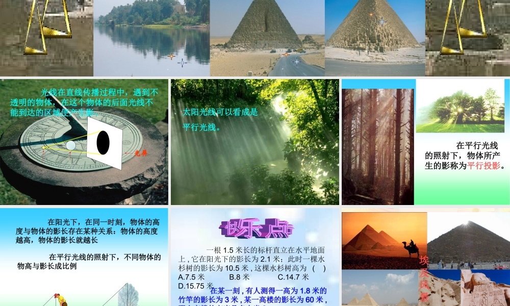 八年级数学下册 10.7.1相似三角形的应用 课件 苏科版 课件