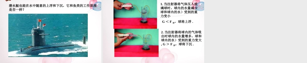 八年级物理全册 第九章 第三节 物体的浮与沉课件1 (新版)沪科版 课件