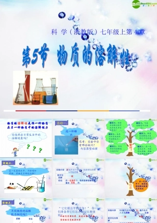 七年级科学上册 物质的溶解性课件 浙教版 课件