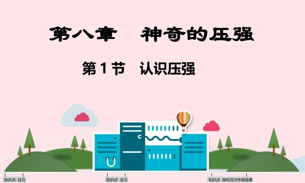 八年级物理下册 第八章 神奇的压强课件 (新版)粤教沪版 课件
