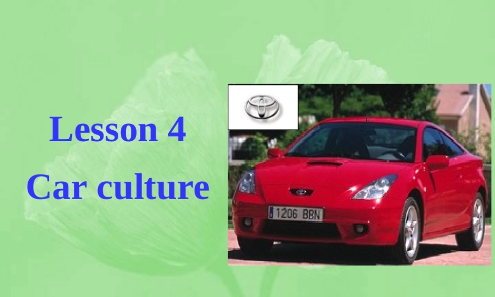 北师大模块3高一英语Unit9 lesson4 Car culture课件