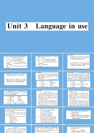 八年级英语上册 Module 11 Way of life Unit 3 Language in use作业课件 (新版)外研版 课件