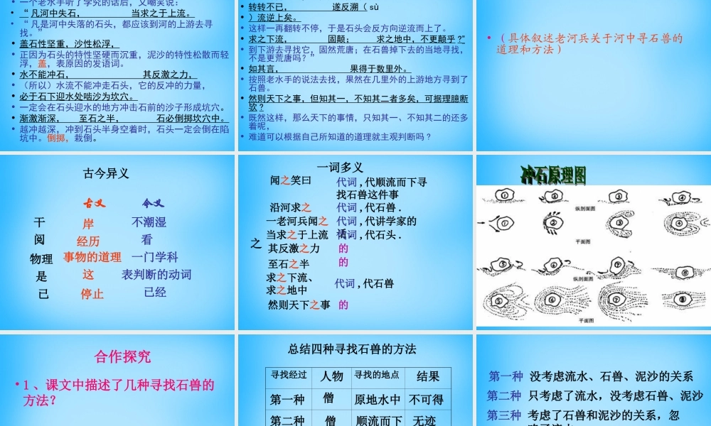 中学七年级语文上册(第25课 河中石兽)课件 (新版)新人教版 课件