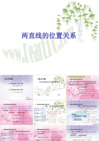 新课标高一数学两直线的位置关系 课件