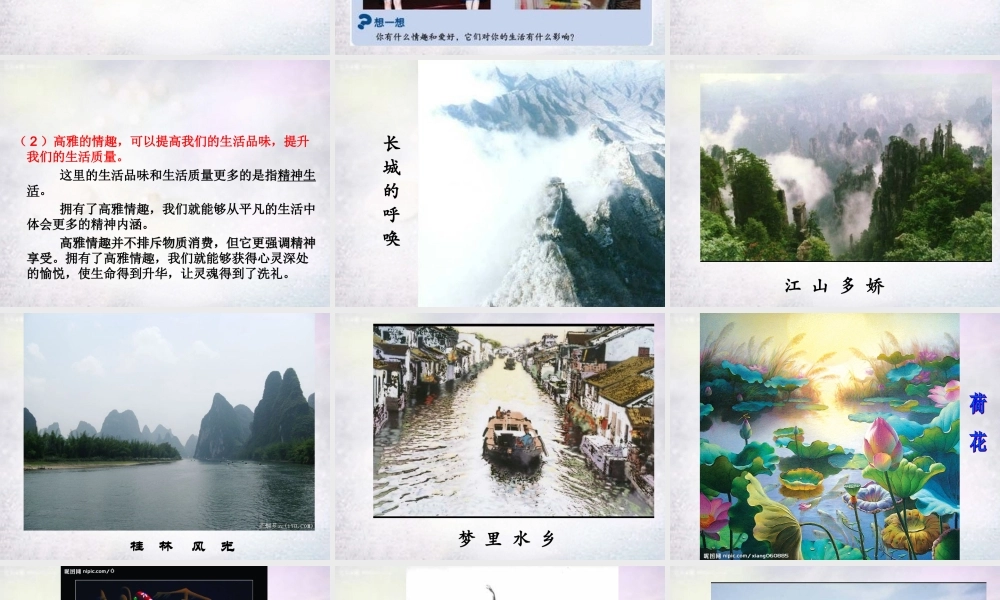 八年级政治下册 3.1 情趣使生活更美课件 北师大版 课件