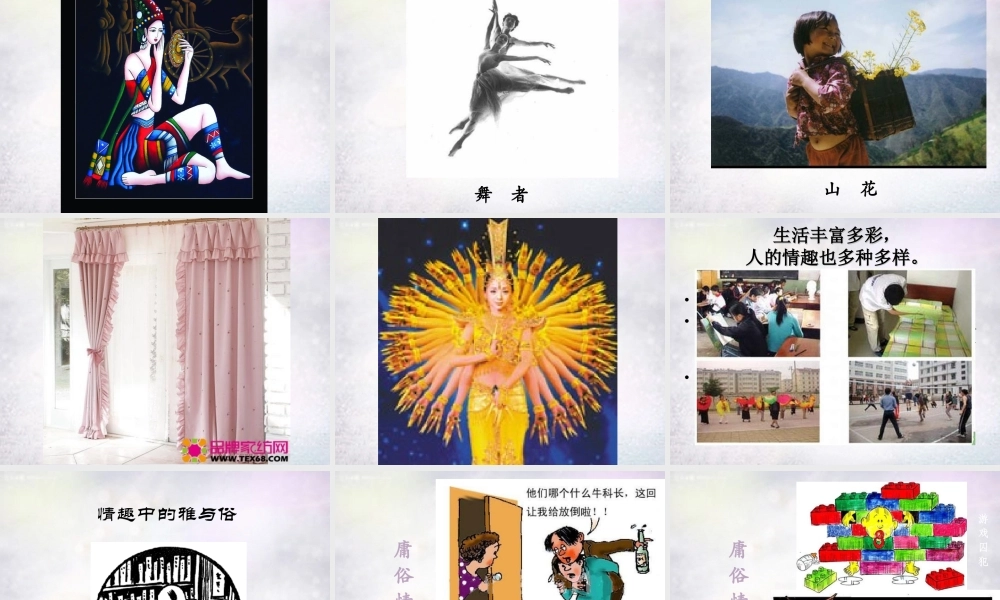 八年级政治下册 3.1 情趣使生活更美课件 北师大版 课件