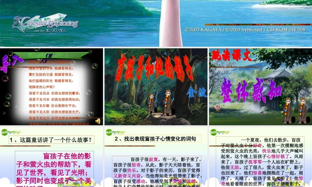 七年级语文上册 (盲孩子和他的影子)教学课件 人教新课标版 课件