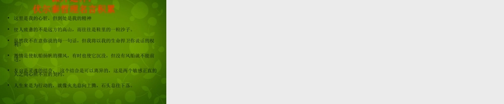 中学九年级语文上册(6 纪念伏尔泰逝世一百周年的演说)课件 新人教版 课件