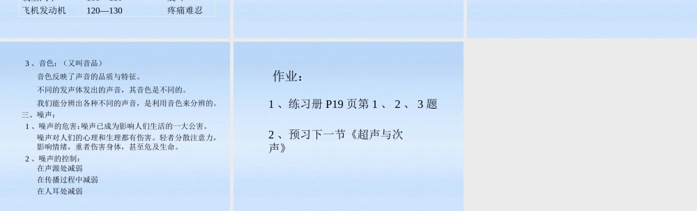 八年级物理上册 第四章声现象 乐音与噪声课件 北师大版 课件