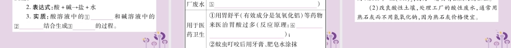 中考化学复习 第一部分 基础知识 第一单元 常见的物质 第6讲 常见的酸和碱(精讲)课件