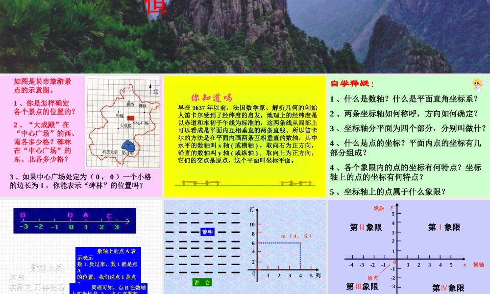 八年级数学平面直角坐标系课件1 北师大版 八年级数学平面直角坐标系课件[整理三套]北师大版 八年级数学平面直角坐标系课件[整理三套]北师大版
