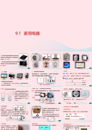 九年级物理下册 91 家用电器课件 (新版)教科版 课件