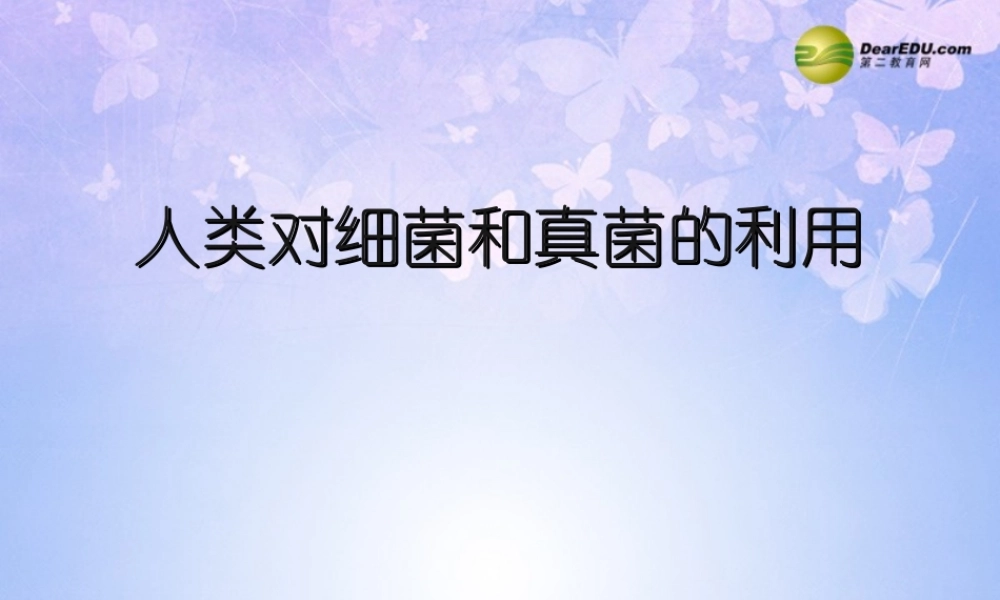 八年级生物上册 第四章 第五节 人类对细菌和真菌的利用课件 新人教版 课件