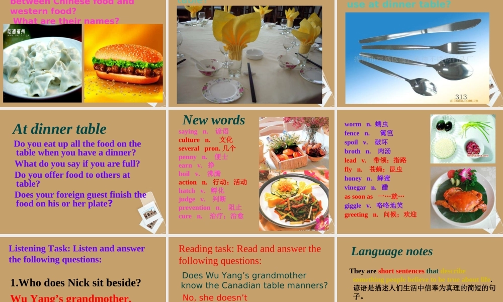 九年级英语 Lesson19 Saying课件 冀教版 课件