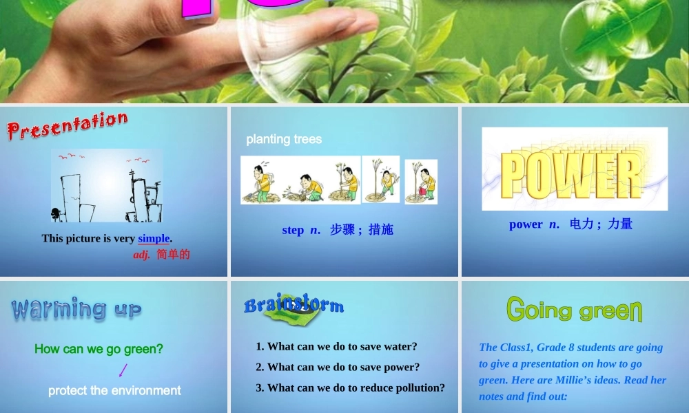 八年级英语下册 Unit 8 A green world Task课件 (新版)牛津版 课件