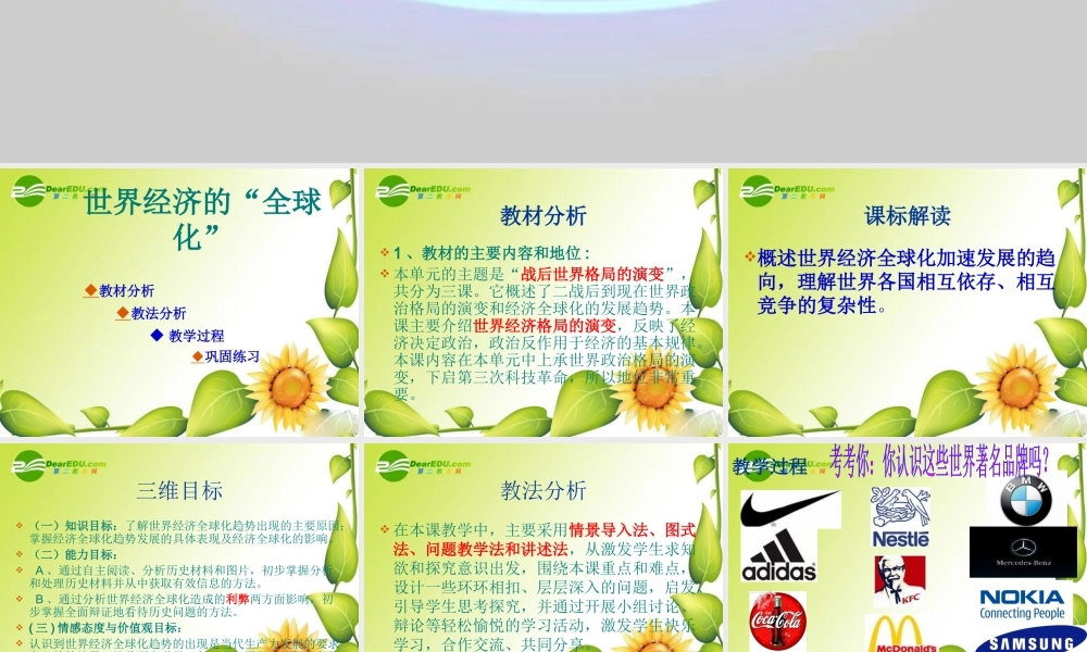 九年级历史第16课 世界经济的 全球化 课件人教版 课件