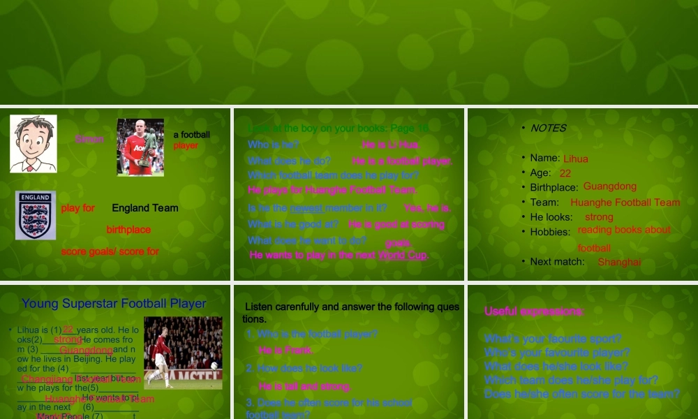 七年级英语上册 Unit 1 This is me integrated skill课件 (新版)牛津版 课件