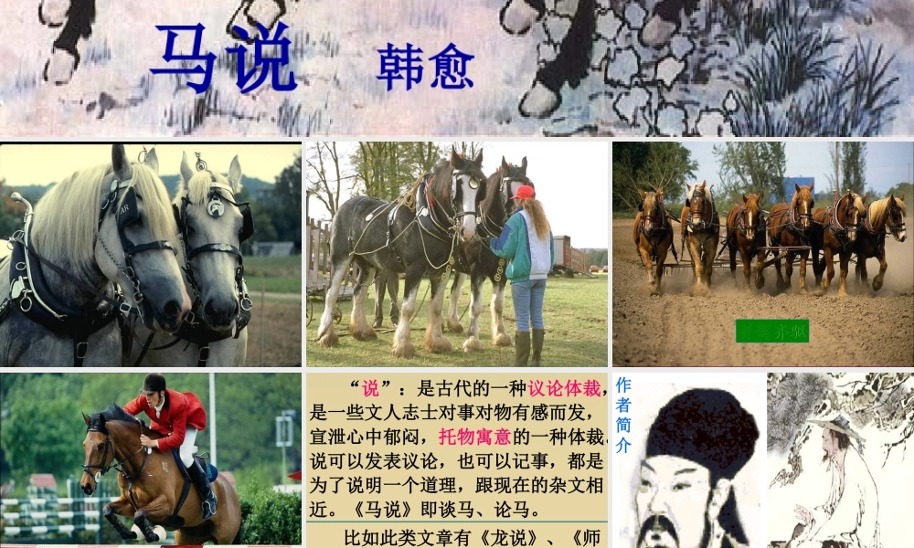 八年级语文下(马说)课件人教版 课件