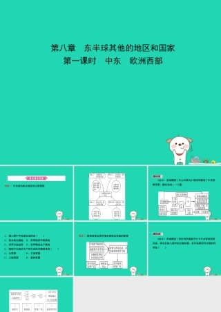 中考地理 六下 第八章 东半球其他的国家和地区(第1课时)复习课件