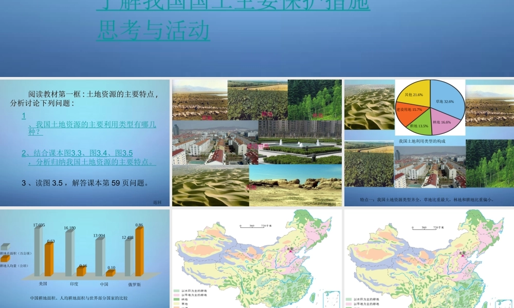 八年级地理上册(3.2 土地资源)课件 新人教版 课件