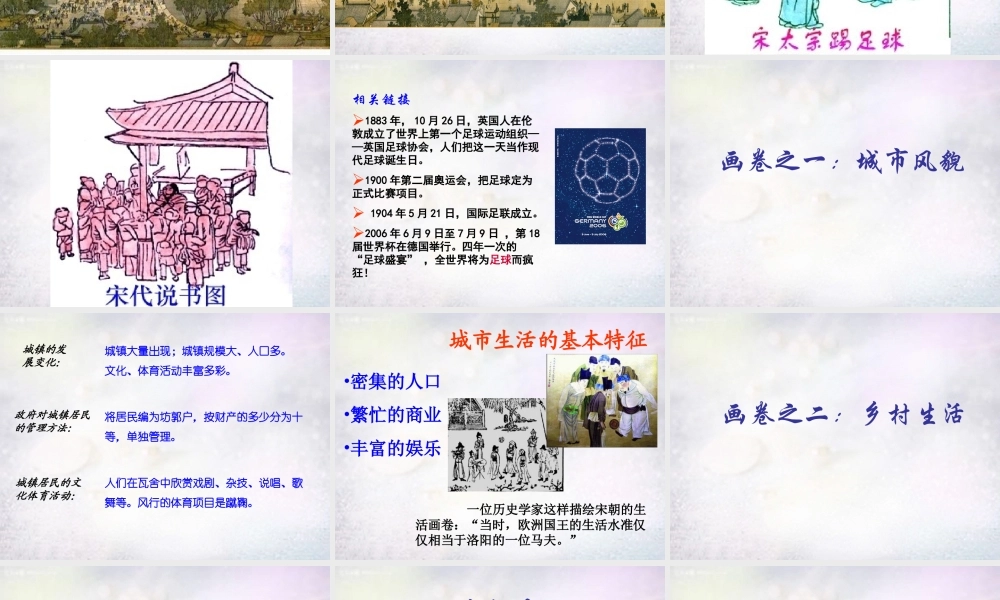 中学七年级历史下册 第13课 丰富多彩的社会生活课件 北师大版