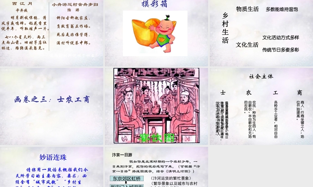 中学七年级历史下册 第13课 丰富多彩的社会生活课件 北师大版