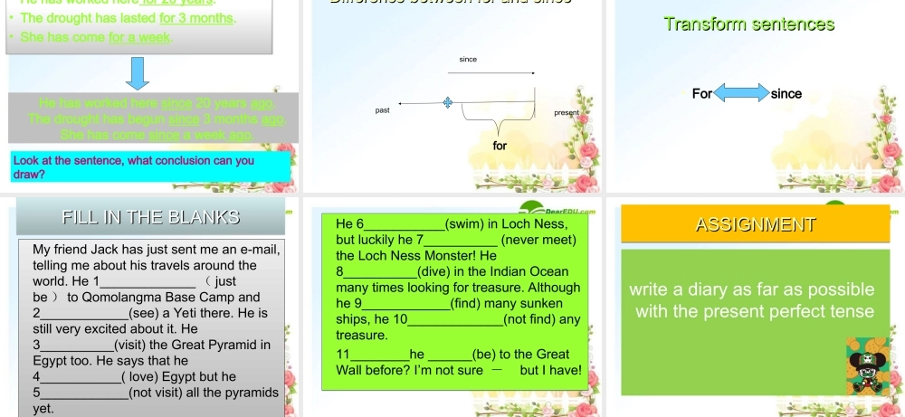 七年级英语下册 现在完成时语法讲解与练习课件 牛津版 课件