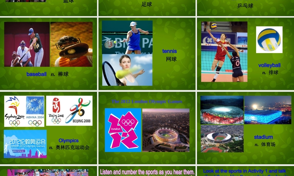 八年级英语上册 Module 3 Unit 1 Nothing is more exciting than playing tennis课件 (新版)外研版 课件