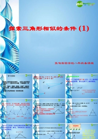 八年级数学下册 4.6探索三角形相似的条件一课件  北师大版 课件