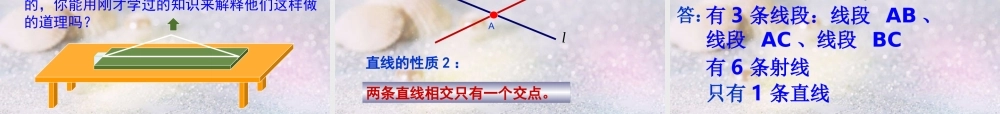 七年级数学上册 线段 射线 直线课件 沪科版 课件