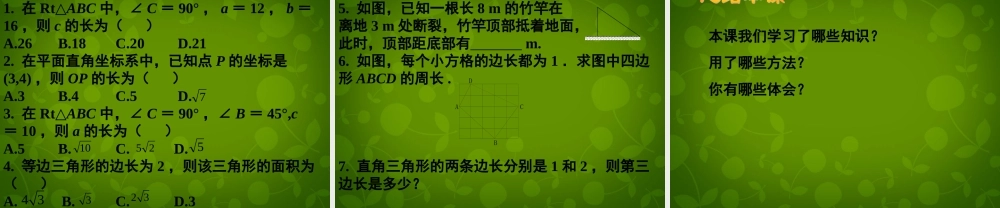八年级数学下册 18.1 勾股定理课件2 新人教版 课件