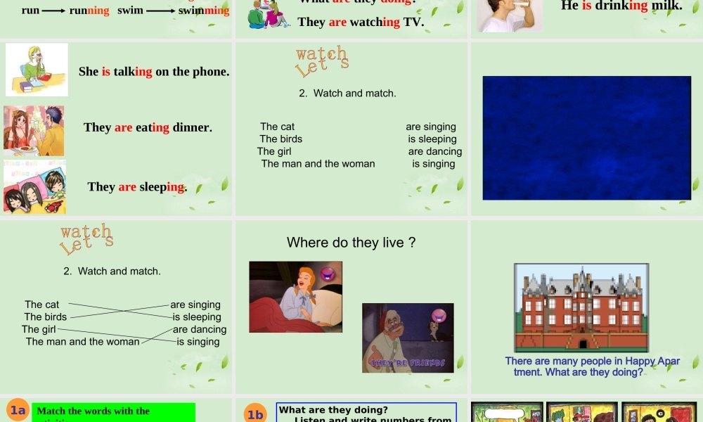 中学七年级英语(Unit 5 I m watching TV)课件  课件