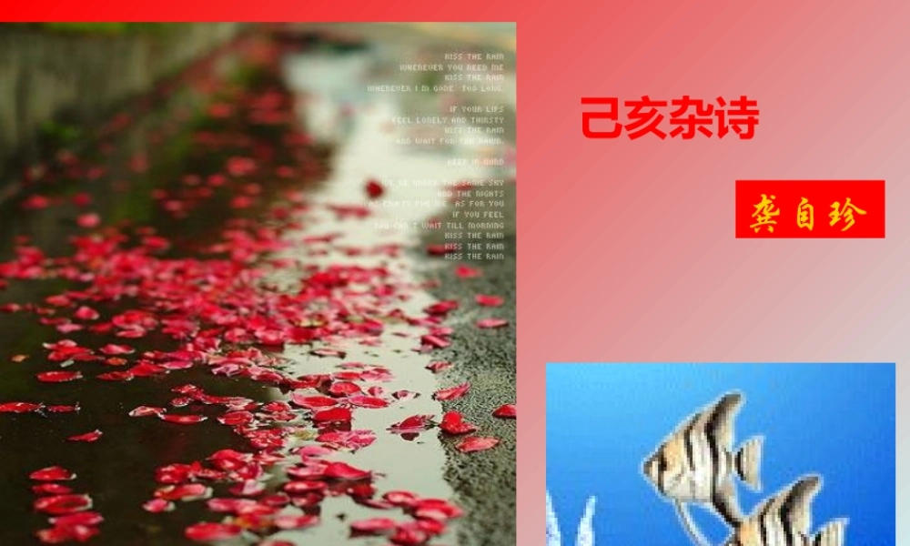 八年级语文下册(己亥杂诗)课件 人教新课标版 课件
