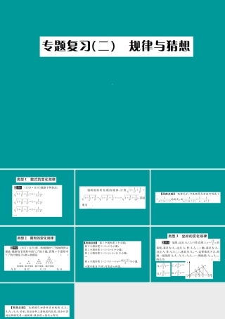 中考数学复习 专题复习(二)规律与猜想课件