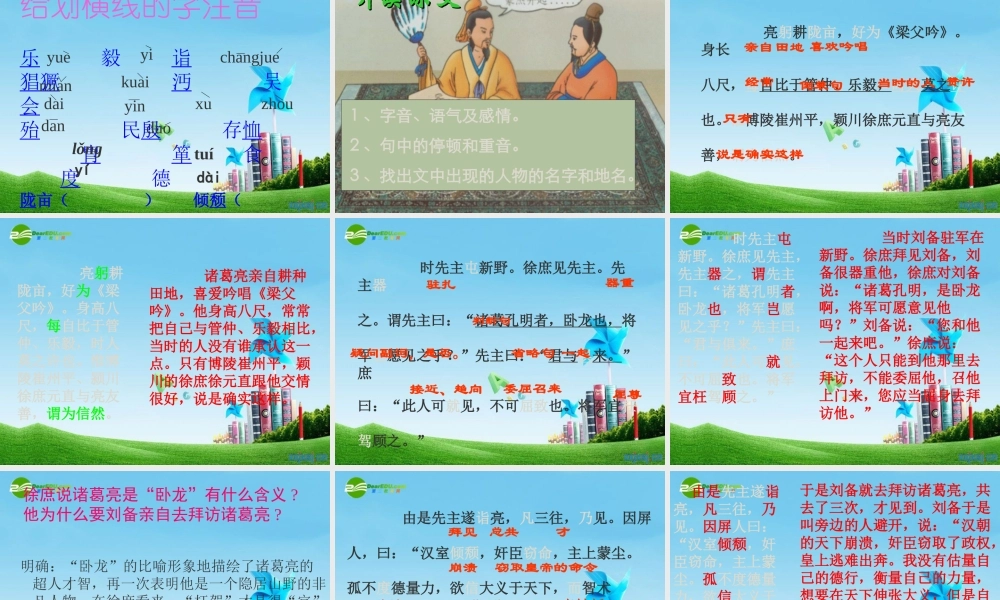 九年级语文上册(隆中对)优秀课件(58页) 人教新课标版 课件