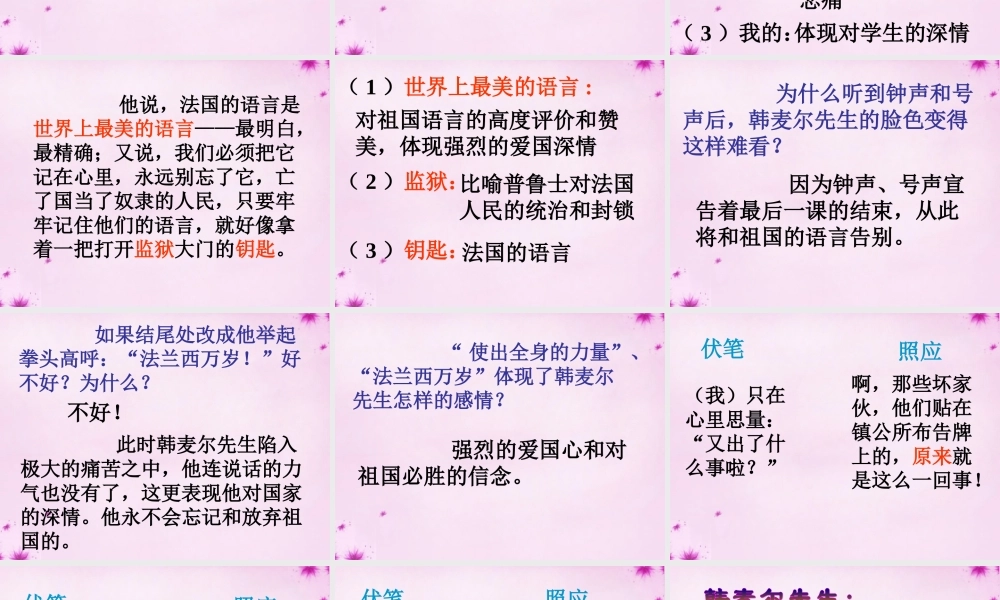 七年级语文下册 第7课(最后一课)课件 新人教版 课件