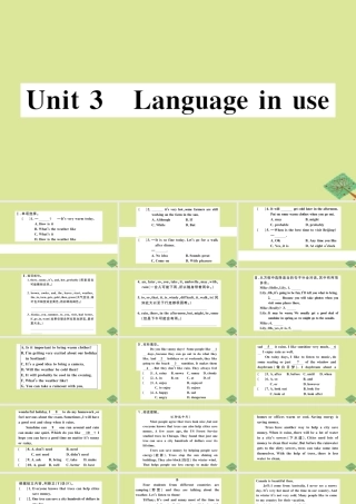 八年级英语上册 Module 10 The weather Unit 3 Language in use作业课件 (新版)外研版 课件