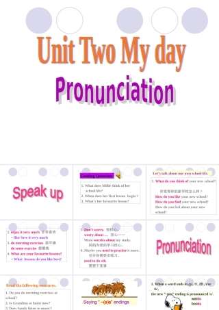 七年级英语上册Unit2 Speak up and pronunciation 课件牛津版 课件