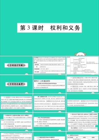 宁夏中考道德与法治考点复习 第二篇 第二板块 法律部分 第3课时 权利和义务课件
