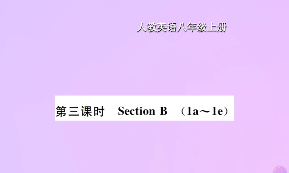 八年级英语上册 Unit 7 Will people have robots(第3课时)Section B习题课件 (新版)人教新目标版 课件
