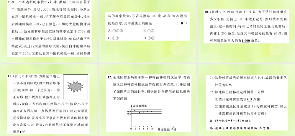 九年级数学上册 第二十五章 概率初步 253 用频率估计概率课件 (新版)新人教版 课件