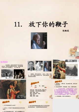 八年级语文下册 11(放下你的鞭子)课件 (新版)语文版 课件
